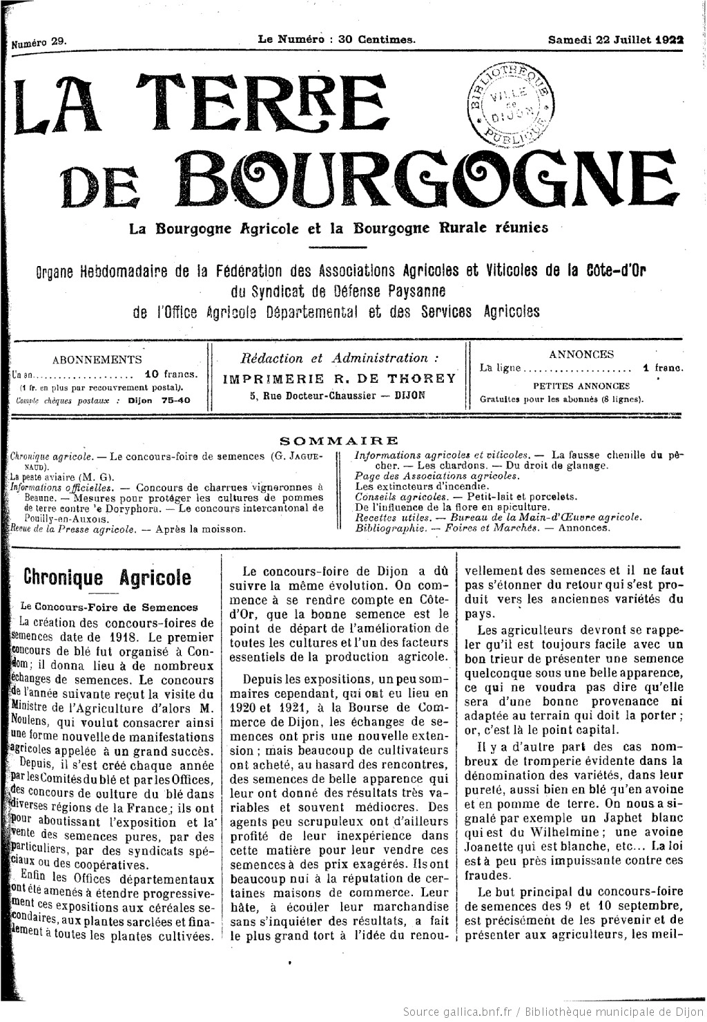 La Terre de Bourgogne page une les fleurs mellifères pour les apiculteurs 8