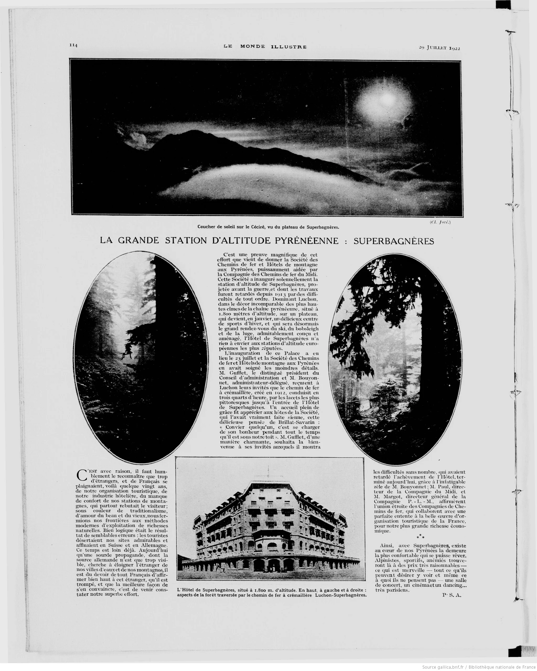 la station en altitude de superBagnères