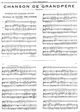 Pour les mélomanes - chanson de grand-père, un poème de Victor Hugo sur la musique de Camille Erlanger