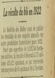 la récolte du blé en 1922
