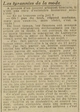 Les tyrannies de la mode : l'acceptation des caprices de la mode avec une résignation enthousiaste, ce n'est pas joli, mais c'est la mode et ce depuis plus de 300ans, preuve à l'appui
