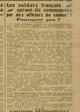 Les soldats français seront-ils commandés par des officiers de couleur ? Pourquoi pas ? " J'ose avouer que j'aimerai mieux être commandé par un noir intelligent que par un blanc stupide.."