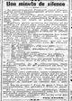 Une minute de silence, l'imagination riche et féconde du gouvernement ou l'exemple d'une desobéissance civile