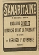 dessin publicité ouvert le dimanche Samaritaine