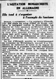les agitateurs monarchistes en Bavière prennent exemple sur les fascistes italiens  avec le capitaine Erhardt