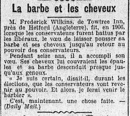 La barbe et les cheveux, un pari et les résultats de l'élection en Angleterre. Qui l'imite ?