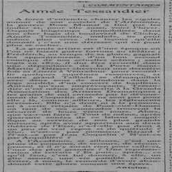 Aimée Tessandier une grande artiste oubliée par son époque