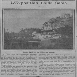 L'exposition Louis Cabié et le tableau "le village de Beynac" expliqué. Un peintre au destin tragique