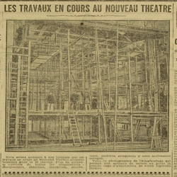 Les travaux en cours au nouveau théâtre de Lille, une photo de l'échafaudage impressionnant