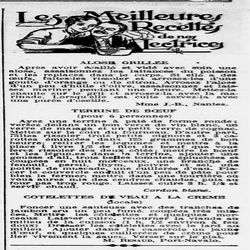 Les meilleurs recettes de nos lectrices : alose grillé, terrine de bœuf et côtelettes de veau à la crème