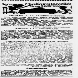 Les meilleurs recettes de nos lectrices : moules à la maître d'hôtel, tripes à la Gonindard et fricandeau guenrouetais (locale)
