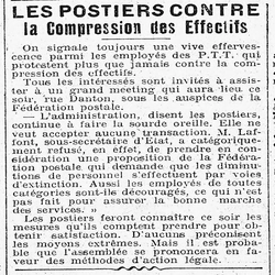 les postiers contre la compression des effectifs