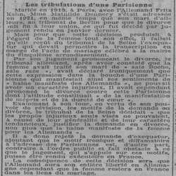 les tribulations d'une parisienne devant une situation absurde