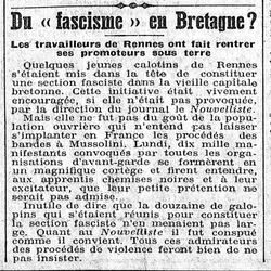 Du "fascisme" en Bretagne, les travailleurs de Rennes ont fait rentrer ses promoteurs sous terre, non mais
