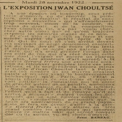 'exposition Iwan Choultsé peintre classique