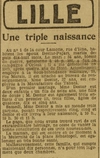 Lille une triple naissance