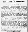 A quand une troisième classe dans les trains Paris-Le Mans ?
