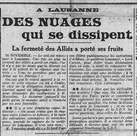 Détente à la Conférence de Lausanne