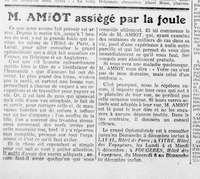 Monsieur Amiot assiégé par la foule, un optométriste, ses conseils gratuits et un petit publi-reportage