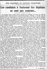 Les candidats à l'externat des hôpitaux ne sont pas contents, favoritisme et manque de places...