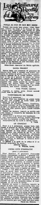 Le retour des meilleurs recettes de nos lectrices, avec une poule au pot du bon Roy Henri, une sauce Prigent, tourtisseaux de Vendée, le chanciau (une recette locale de crêpes) et la crème côte d'Émeraude