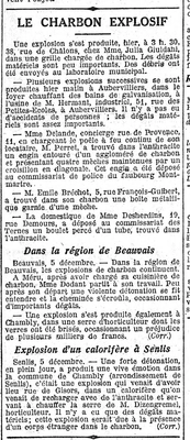 Le charbon explosif, ça continue à Paris, Beauvais et Senlis