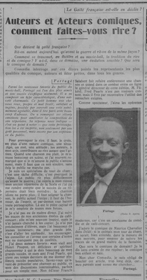 La gaité française est-elle en danger ? Auteurs et acteurs comiques, comment faites-vous rire ? La suite de l'enquête avec Fortugé