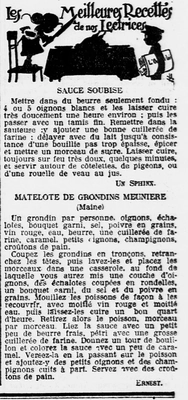 les meilleures recettes des lectrices