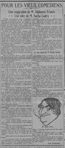 La retraite des vieux comédiens, une idée de Sacha Guitry