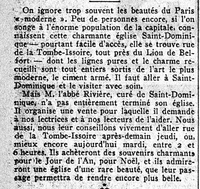 Une église en ciment armé à finir, une des beautés du Paris "moderne", située dans le arrondissement, et un appel à l'aide du curé, c'est bientôt Noël et un monument à vister