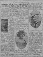 La gaité française est-elle en danger ? Auteurs et acteurs comiques, comment faites-vous rire ? La suite de l'enquête avec Marcel Gerbidon, Charlotte Martens, aujourd'hui oubliée et Monsieur Henri Vilbert, à pas confondre avec un autre Henri Vilbert, son neveu, également acteur (1904-1997).
