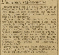 L'itinéraire réglementaire, bienvenue en l'absurdistan de la poste, mais le règlement, c'est le règlement, il faut le lire pour le croire, cela ce passe à Champagnac-le-Vieux dans la Haute-Loire