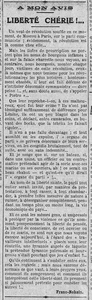 liberté chérie... la chronique de Franc-Nohain