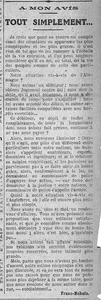 à mon avis tout simplement, la chronique de Franc-Nohain