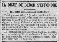 la digue de Berck s'effondre