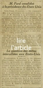 petites nouvelles des Etats Unis  entrecoupées d'une publicité pour les carburateurs de marque Zenith dont l'activité perdure avec d'autres capitaux