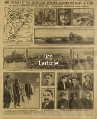 La une avec les photos de "Nos soldats et nos ingénieurs entrent aujourd'hui dans la Rhur "