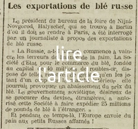 la Russie regorge de blé, l'exporte ; et pendant ce temps l'Europe envoie du blé aux enfants Russes