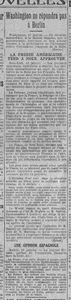 la presse américaine tend à nous approuver, la presse espagnole aussi