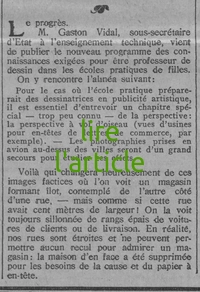 Le progrès : le nouveau programme des connaissances pour être professeur de dessin dans les écoles pratiques des filles... étonnant
