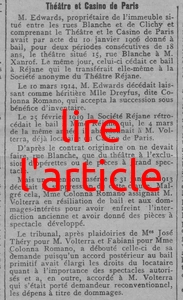 Tribunaux : Théâtre et Casino de Paris, la petite histoire de la salle mythique situé dans le 9 ème arrondissement de Paris
