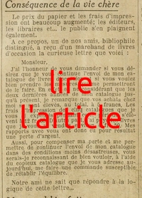 les conséquences de la vie chère, tout augmente, même le papier et les frais d'impression