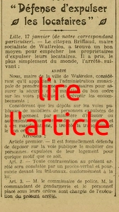 Défense d'expulser les locataires, le citoyen Briffard, maire de Wattrelos prend un arrêté très astucieux pour s'opposer aux propriétaires, un arrêté qui pourrait concourir pour décrocher un prix pour l'arrêté municipal insolite de l'année cf 23 juin 2023, mais la Bignole attend le résultat de ce concours