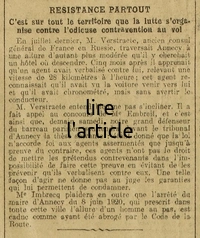 résistance sur tout le territoire contre les odieuses contraventions au vol