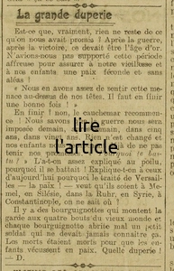 la grande duperie, la «der des der» depuis des siècle