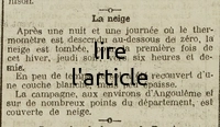 Angoulême : la neige est tombée pour la première fois cet hiver, ce qui n'a pas perturbé la conférence sur les souvenirs de la Cour de Russie par Pierre Gillard, précepteur du tsarévitch