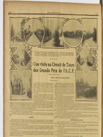 une visite au circuit de Tours retenu pour l'édition 1923 du Grand Prix de Automobile Club Français