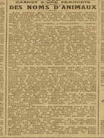 carnet d'une féministe, assez des "abeilles" des "poules" et autres nom d'animaux