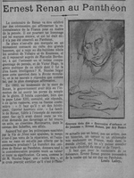 Ernest Renan au Panthéon, à l'occasion du centenaire de sa naissance