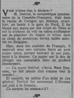 Vous n'avez rien à déclarer ? Une anecdote sur la vie de Monsieur Dorival, l'homme qui paie à la Douane, pensonaire à la Comédie Française, mais pas que cela